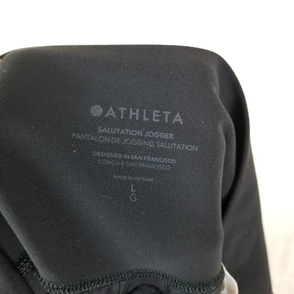 Athleta Salutation Jogger Women Large Black High Rise Pockets Activewear Pants - Picture 5 of 10